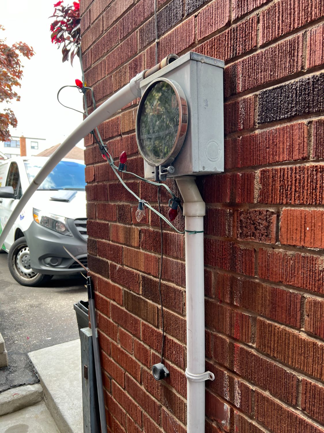 Safe Electrical Solutions service van on site during meter socket upgrade in GTA