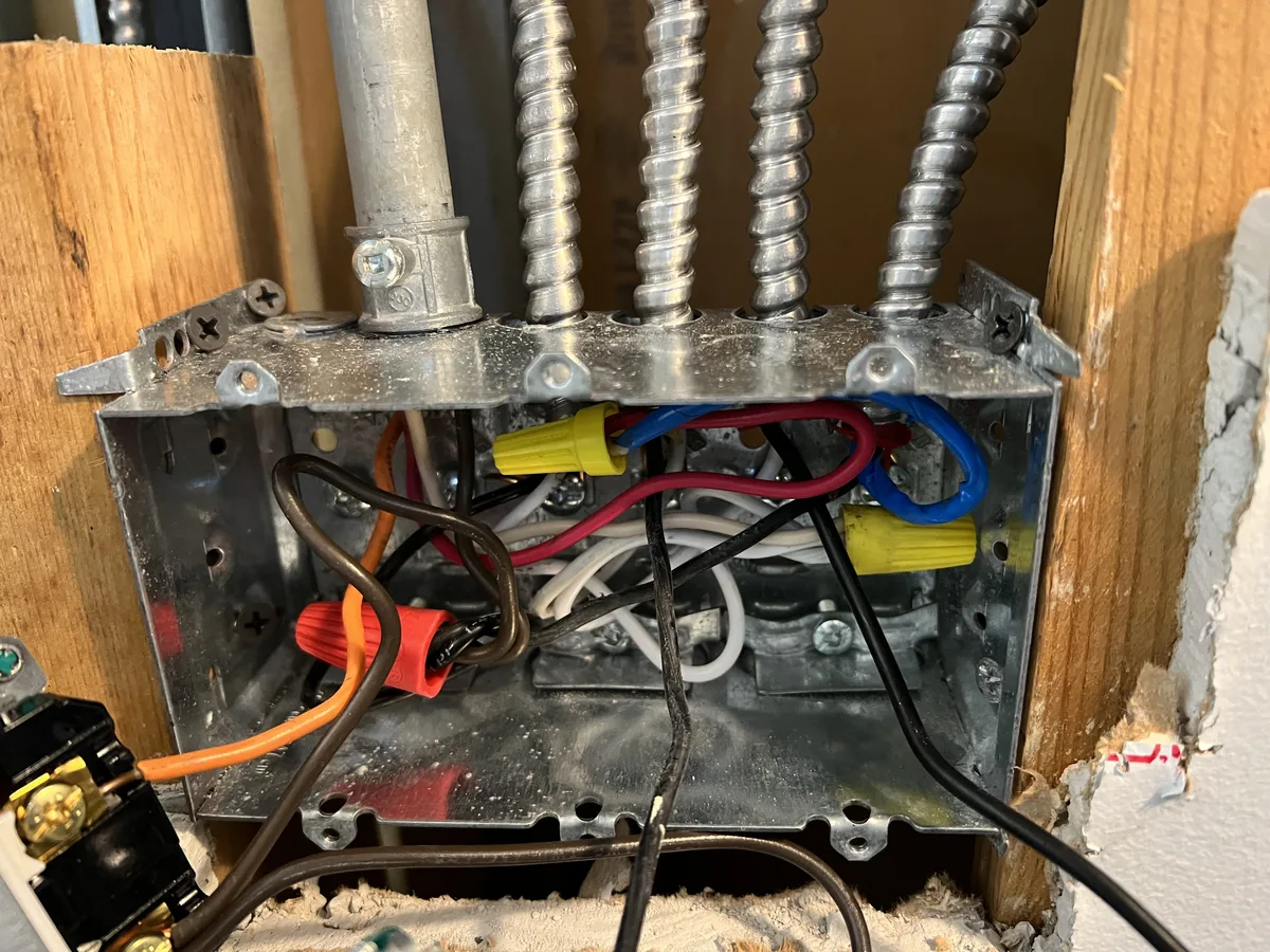 Basement electrical panel open during service upgrade Toronto