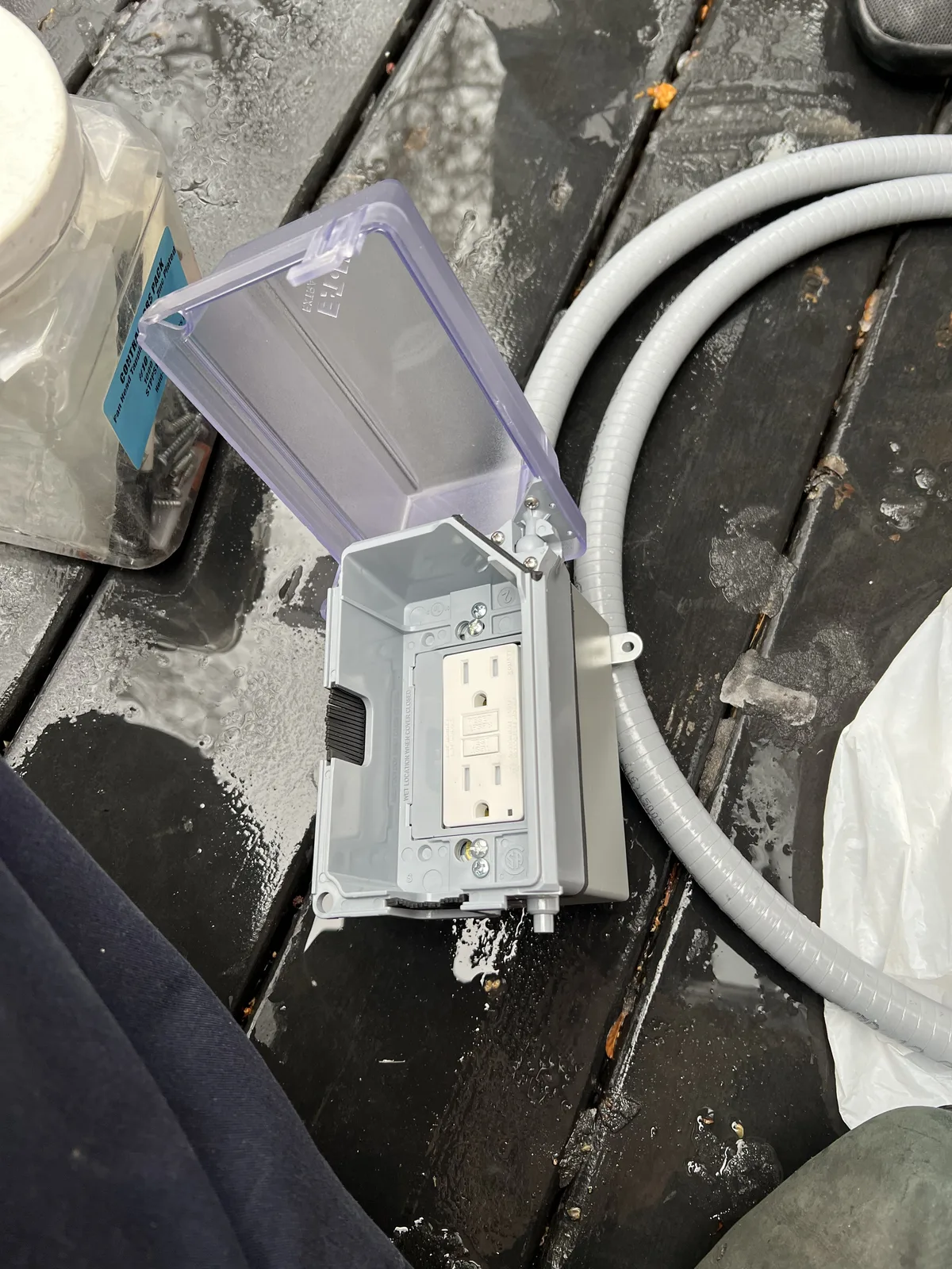 Outdoor conduit installation by licensed electrician Toronto